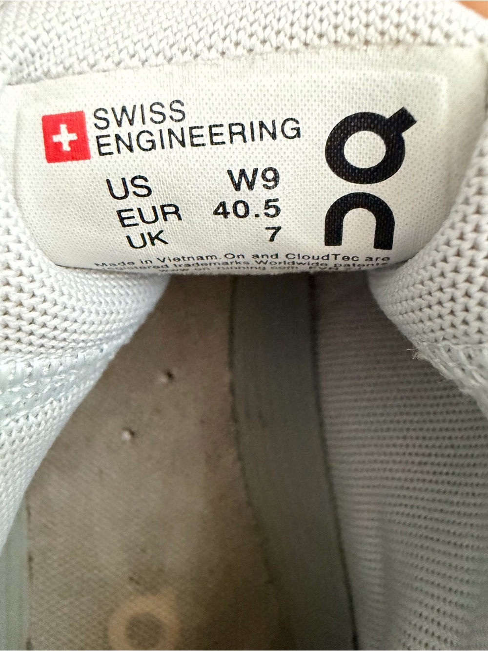 On Running Cloudswift Sneakers Women’s Size 9 White Gray Athletic Running Shoes - Picture 5 of 5